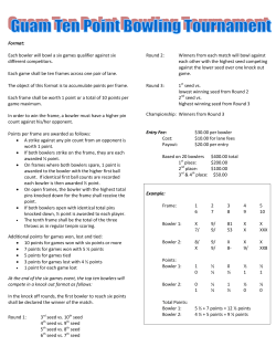 Format: Each bowler will bowl a six games qualifier against six