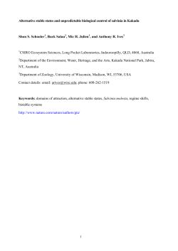 Alternative stable states and unpredictable biological control of