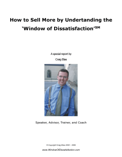 Sell More: Window of Dissatisfaction