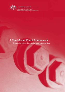 The Model Client Framework - Office of the Federal Safety