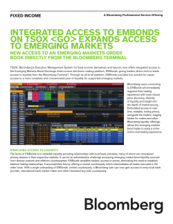INTEGRATED ACCESS TO EMBONDS ON TSOX  EXPANDS