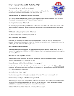 Frequently Asked Questions - Westerville Rotary Honors Vets 5k.