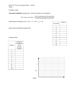 Math 137 `The Law of Large Numbers` Activity Burger FLIPPING A