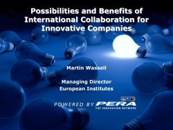 Innovation Barriers International Benefits?