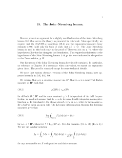 19. The John&ndash;Nirenberg lemma.
