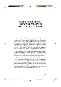 engaging diasporas as agents of development