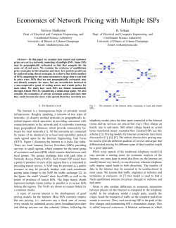 Economics of Network Pricing with Multiple ISPs