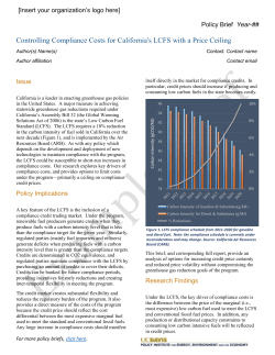 Policy Brief Template - UC Davis Policy Institute for Energy