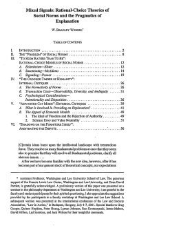 Rational-Choice Theories of Social Norms and the Pragmatics of