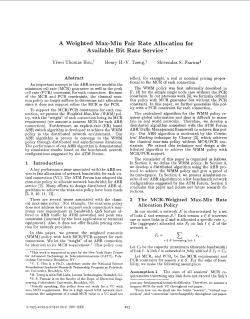 A Weighted Max-Min Fair Rate Allocation for Available