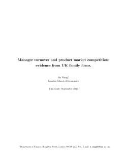 Manager turnover and product market competition: evidence from