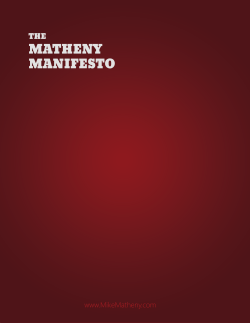 The Matheny Manifesto