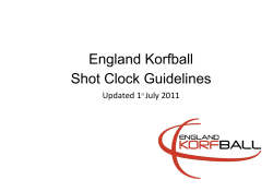 England Korfball Shot Clock Guidelines