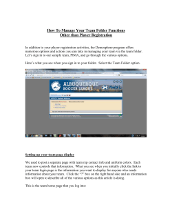 How to manage your team folder