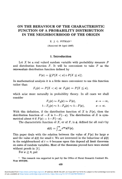 On the behaviour of the characteristic function of a probability