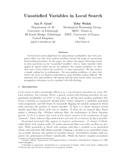 Unsatis ed Variables in Local Search