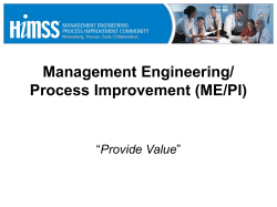 Management Engineering/ Process Improvement