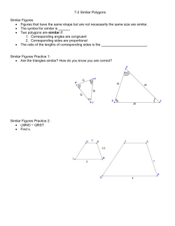 Similar Polygons Note Sheet