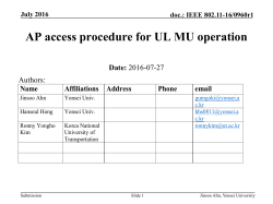 AP access procedure for UL MU operation Date