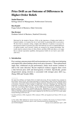 Price Drift as an Outcome of Differences in Higher