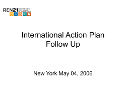 International Action Plan Follow Up