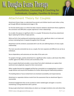 Attachment Theory for Couples