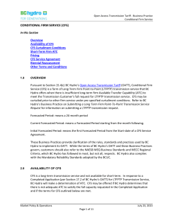 Conditional Firm Service