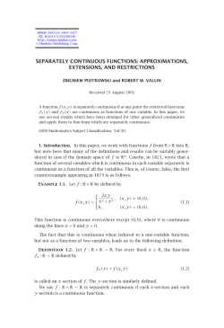 separately continuous functions