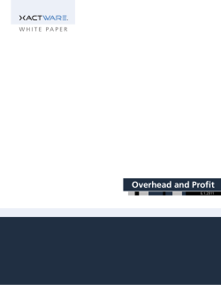 Overhead and Profit