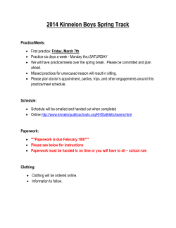 2014 Kinnelon Boys Spring Track Practice/Meets