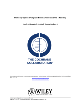 Industry sponsorship and research outcome