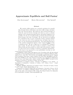 Approximate Equilibria and Ball Fusion*
