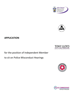 Application form - Merseyside Police and Crime Commissioner