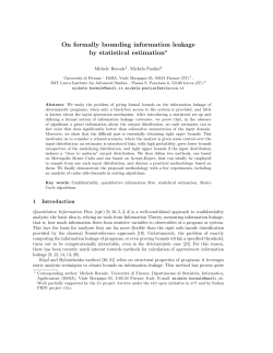 On formally bounding information leakage by statistical estimation⋆