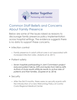 Common Staff Beliefs and Concerns About Family Presence
