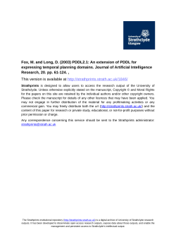 Fox, M. and Long, D. (2003) PDDL2.1: An extension of
