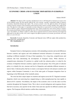 economic crisis and economic disparities in european union