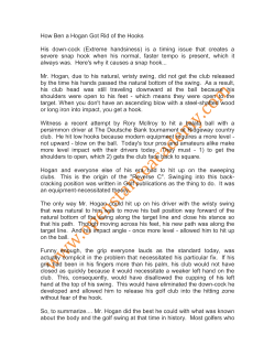 How Ben Hogan Got Rid of the Hooks 9-09-2014