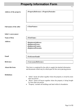Property Information Form