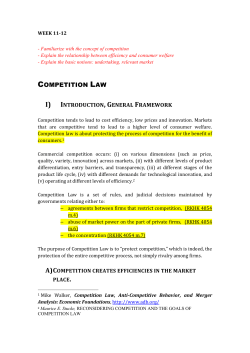 A) “Undertaking “ in Competition Law