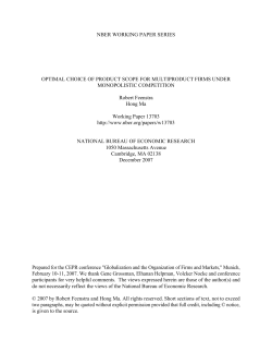 Optimal Choice of Product Scope for Multiproduct Firms