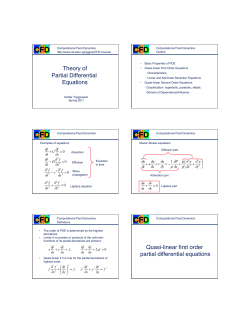 Theory of Partial Differential Equations Quasi