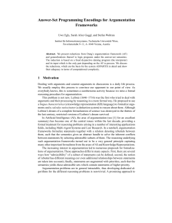 Answer-Set Programming Encodings for Argumentation