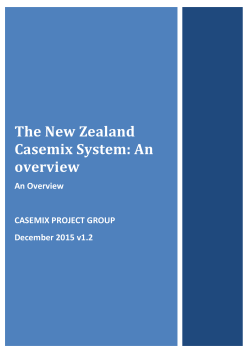 The New Zealand Casemix System: An overview