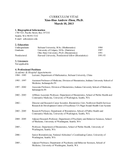 curriculum vitae - University of Washington