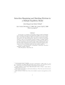 Intra`firm Bargaining and Matching Frictions in a Multiple