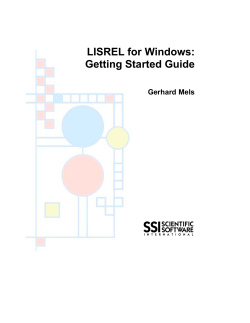 getting started with lisrel 8 - Scientific Software International