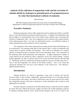 Corrosion of calcium nitride by hydrogen to form ammonia