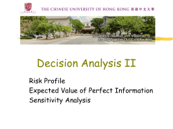 Decision Analysis II
