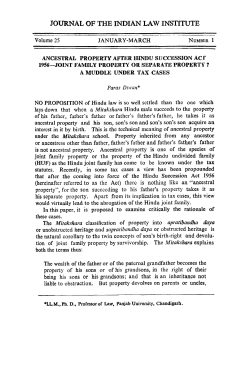 JOURNAL OF THE INDIAN LAW INSTITUTE